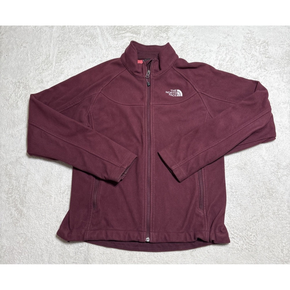 The North Face Glacier Full Zip Fleece Jacket Women's Medium Burgundy
